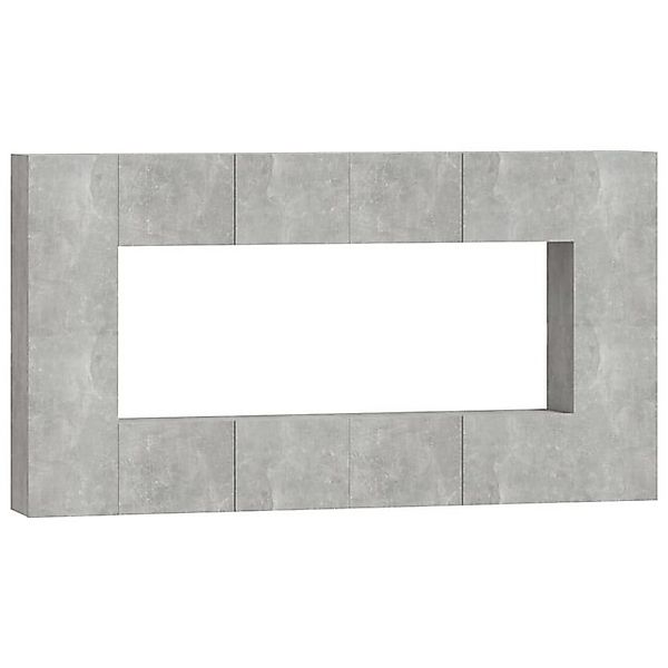 furnicato TV-Schrank 8-tlg. TV-Schrank-Set Betongrau Holzwerkstoff (1-St) günstig online kaufen