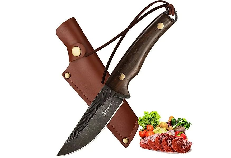 Foxter Universalmesser Jagdmesser 20 cm Edelstahl Outdoor Messer mit Griff günstig online kaufen