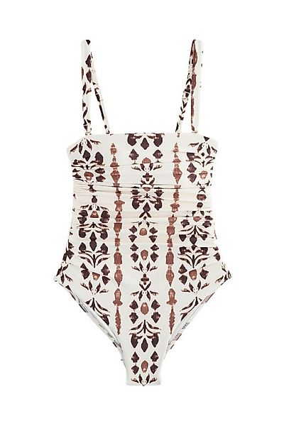 Next Badeanzug Bauchformender, geraffter Bandeau-Badeanzug (1-St) günstig online kaufen