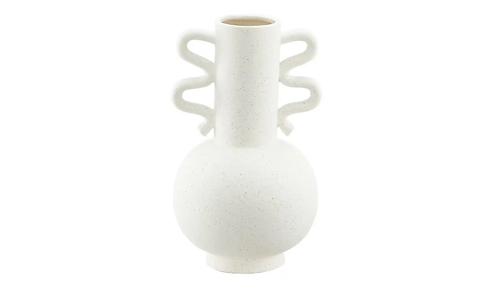 HOME STORY Vase   ¦ creme ¦ Steinzeug ¦ Maße (cm): B: 15 H: 28,5 Accessoire günstig online kaufen
