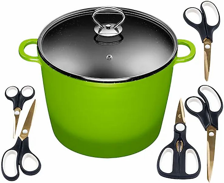 KING Suppentopf, Aluminiumguss, (Set, 7 tlg.), Kochtopf 7LØ24cm +Glasdeckel günstig online kaufen
