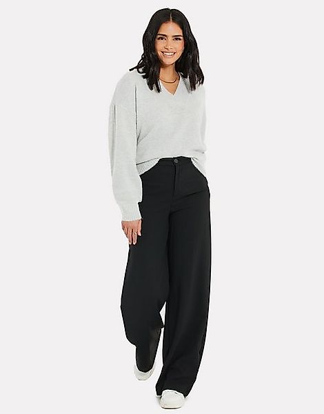 Threadbare Rundhalspullover Bloom mit femininem V-Ausschnitt günstig online kaufen