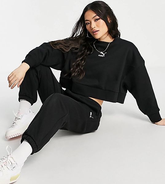 PUMA – Kastiges Oversize-Sweatshirt in Schwarz, exklusiv bei ASOS günstig online kaufen