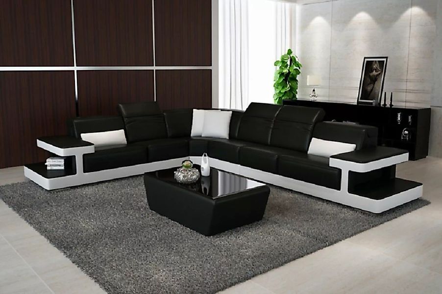 JVmoebel Ecksofa, Ledersofa L-Form Couch Wohnlandschaft Ecksofa Design Mode günstig online kaufen