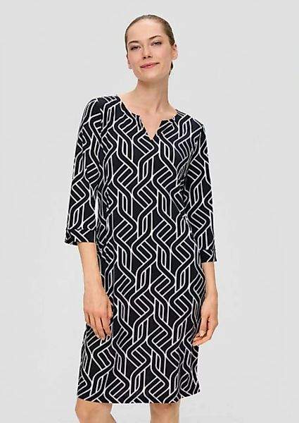 s.Oliver BLACK LABEL Minikleid Kurzes Jerseykleid mit grafischem Muster günstig online kaufen