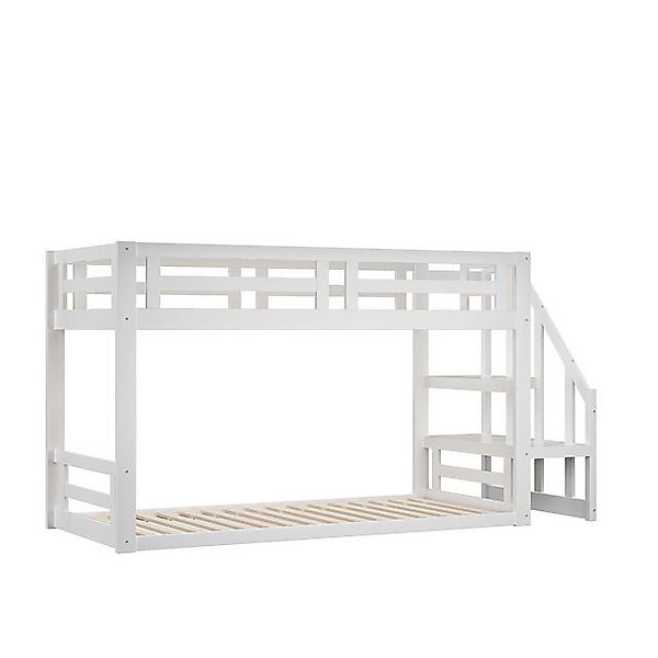 Rutaqian Etagenbett Stockbett Bodenbett Kinderbett 90×200cm, Montessori Sti günstig online kaufen