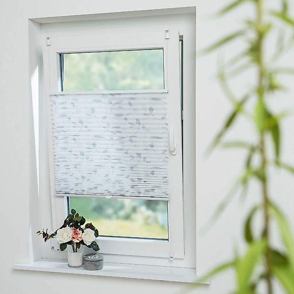 GARESA Plissee "Blätter" Lichtschutz ohne Bohren verspannt einfache Montage günstig online kaufen