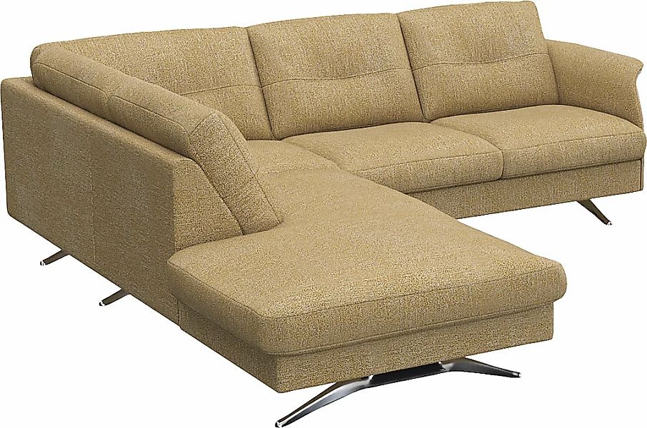 FLEXLUX Ecksofa "Glow, super bequem durch hochwertigem Sitzaufbau mit Feder günstig online kaufen