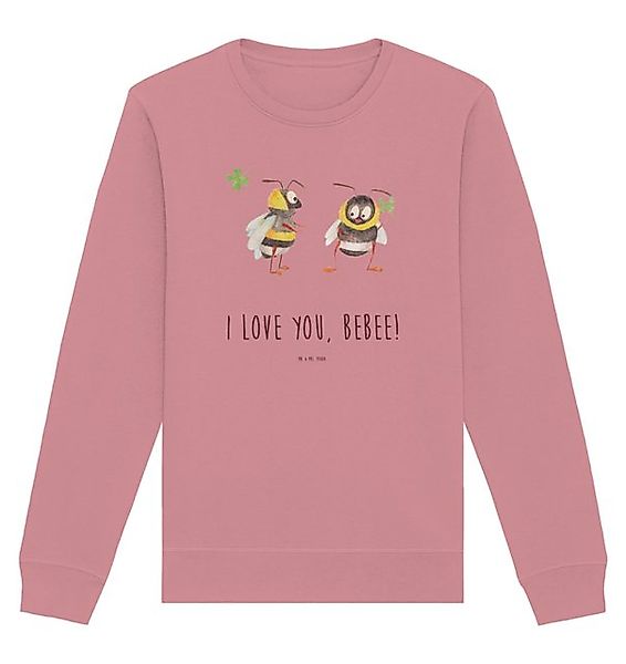 Mr. & Mrs. Panda Longpullover Größe L Bienen Paar - Canyon Pink - Geschenk, günstig online kaufen