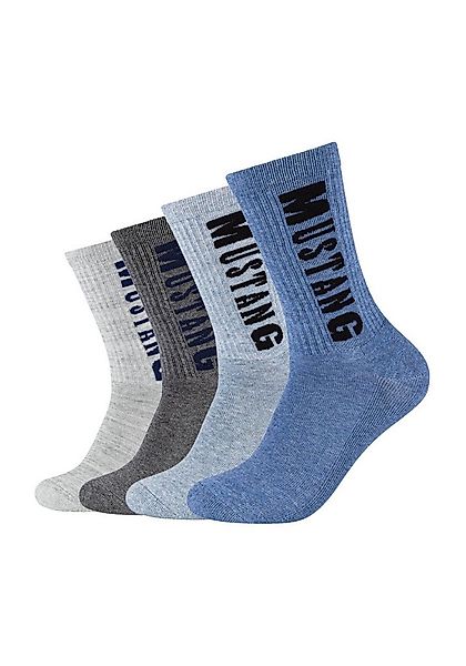 MUSTANG Socken casual (4 Paar) weicher Komfortbund, atmungsaktiv günstig online kaufen