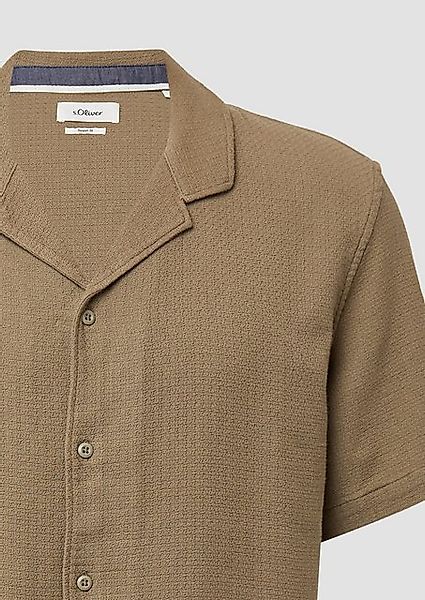 s.Oliver Kurzarmhemd Resort Fit: Strukturiertes Kurzarmhemd mit Reverskrage günstig online kaufen