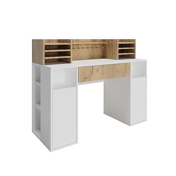 Vicco Schreibtisch, Weiß/Sonoma/Sonoma, 126.8 x 50 günstig online kaufen