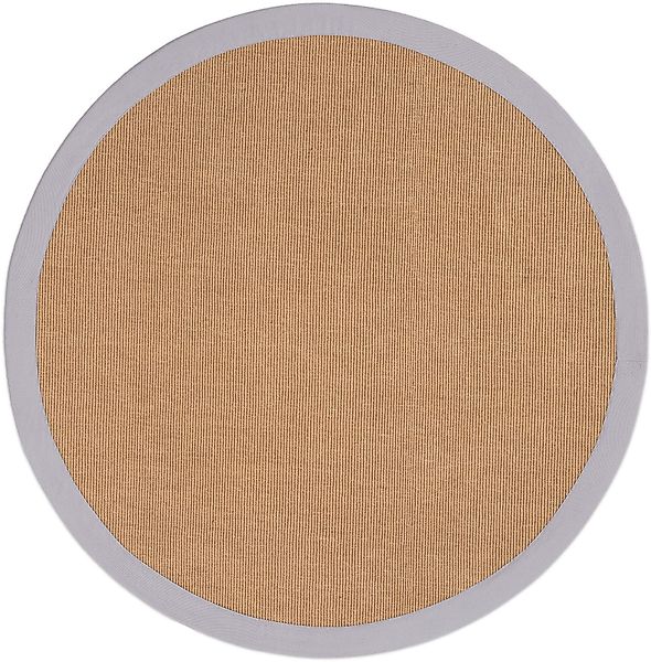 carpetfine Sisalteppich »Sisal«, rund, 5 mm Höhe, mit farbiger Bordüre, Ant günstig online kaufen