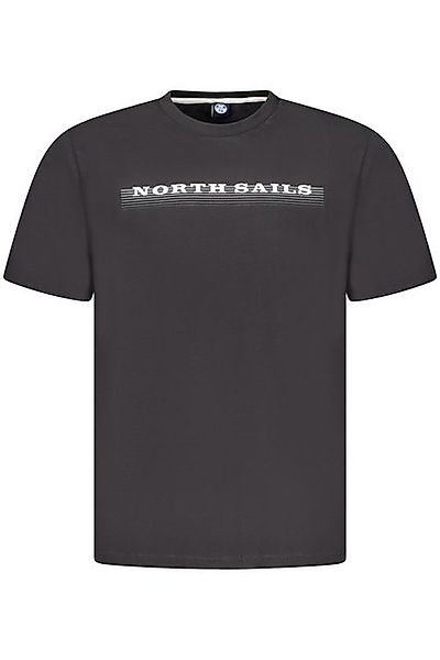 North Sails T-Shirt Schwarzes Herren Kurzarm T-Shirt mit Druck und günstig online kaufen