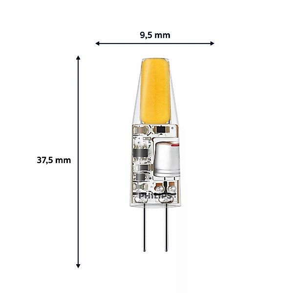 Philips LED-Leuchtmittel G4 Kapselform 1,7 W 200 lm 3,8 x 9,5 cm günstig online kaufen