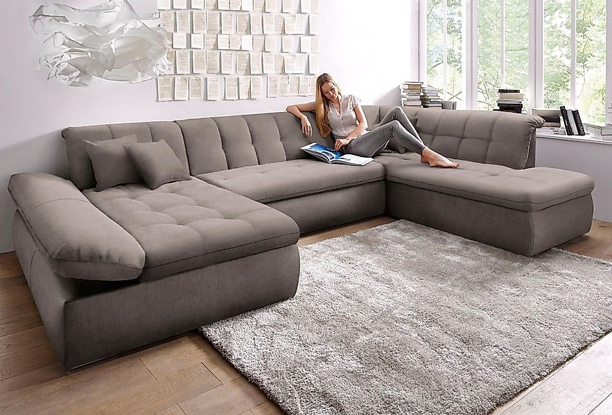 DOMO collection Wohnlandschaft "NMoric im XXL-Format, B/T/H: 353/216/80 cm, günstig online kaufen