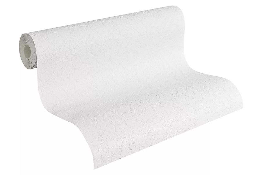 Bricoflor Uni Papierprägetapete Weiß Einfarbige Papier Strukturtapete Schli günstig online kaufen