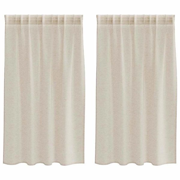 vidaXL Voile-Vorhänge 2 Stk Sand 140x140cm Polyester 4108017 günstig online kaufen