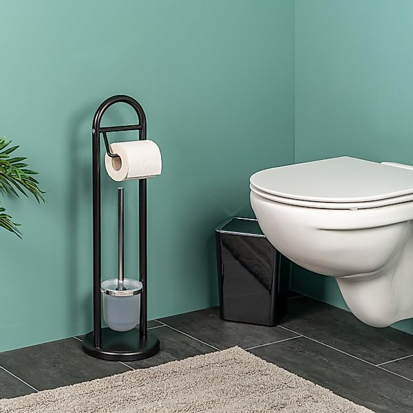 bremermann WC-Garnitur Stand-WC-Garnitur 2in1, WC-Bürste, WC-Rollenhalter, günstig online kaufen