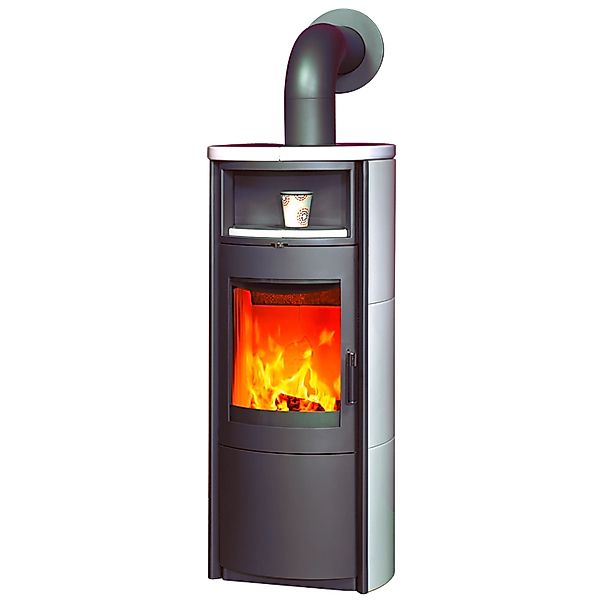 Hark Nika ECOplus Kaminofen Ofenkacheln Creme-Weiß 7 kW mit Automatik günstig online kaufen