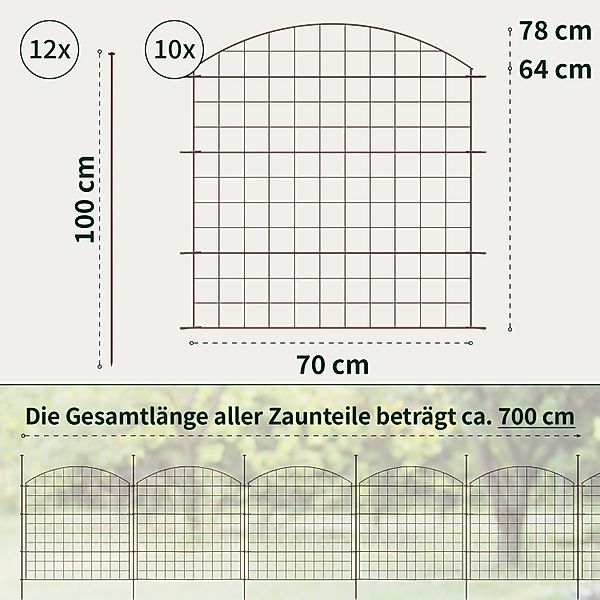 VERDOBA Zaun Teichzaun Gartenzaun Hundezaun - günstig online kaufen