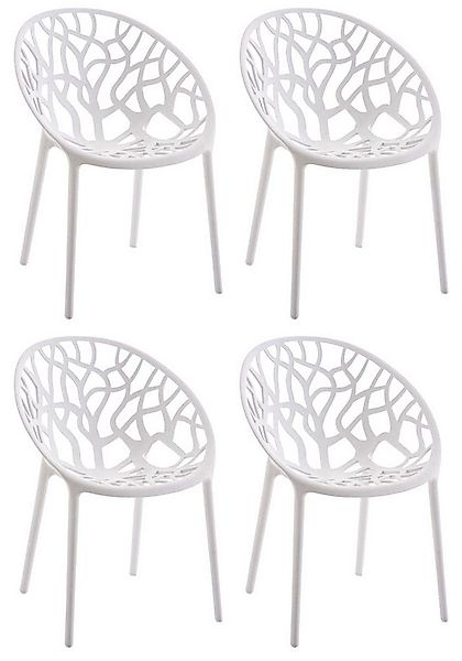 CLP Stapelstuhl 4er Set Stapelbare Gartenstühle Hope günstig online kaufen