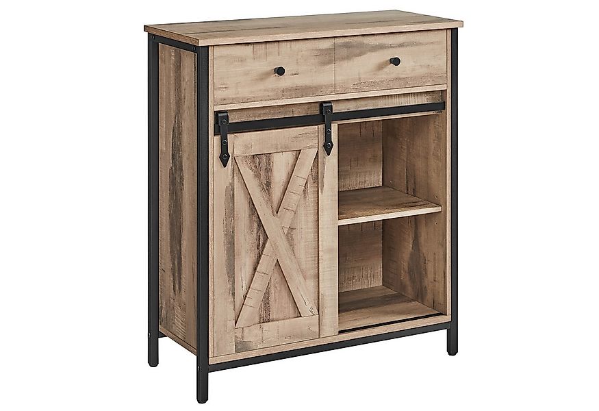 VASAGLE Sideboard Kommode, 70 x 30 x 80 cm, mit Schublade, mit Schiebetür günstig online kaufen
