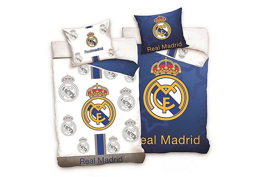 Textiel Trade B.V. Bettwäsche Real Madrid 100 % Baumwolle 140x200 cm + 60x7 günstig online kaufen