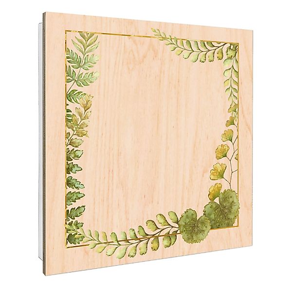 Banjado Großer Schlüsselbox Holz 30x30cm Weiß Scharnier Rechts 50 Haken Sch günstig online kaufen