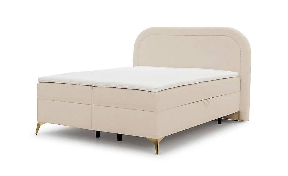 Boxspringbett   ¦ beige ¦ Maße (cm): B: 160 H: 120 Betten > Boxspringbetten günstig online kaufen