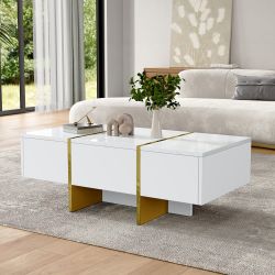 Merax Couchtisch hochglanz Sofatisch Beistelltisch mit günstig online kaufen