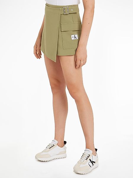 Calvin Klein Jeans Shorts "BUCKLE WRAP MINI SKORT", mit Logopatch günstig online kaufen