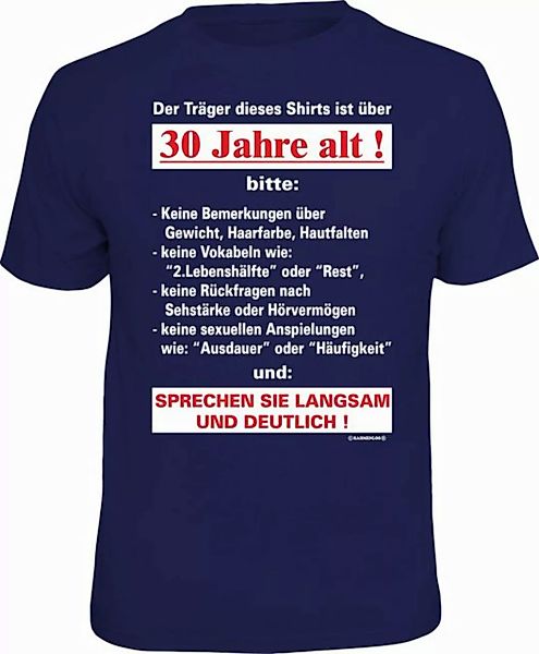 RAHMENLOS® T-Shirt Träger ist über 30 Jahre alt, sprechen Sie langsam günstig online kaufen