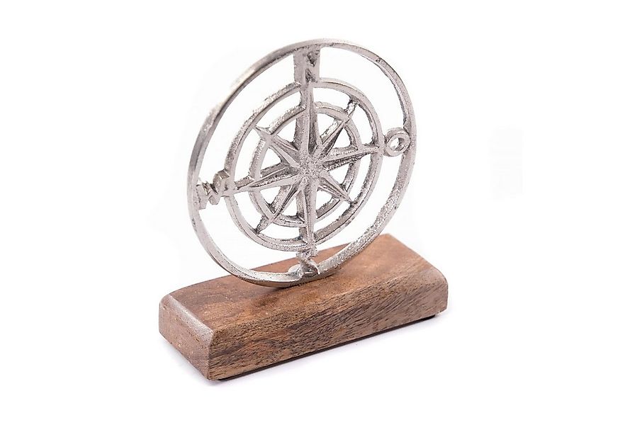 DESIGN DELIGHTS Skulptur AUFSTELLER "MARITIM", Mangoholz, Metall, 15 cm, Me günstig online kaufen
