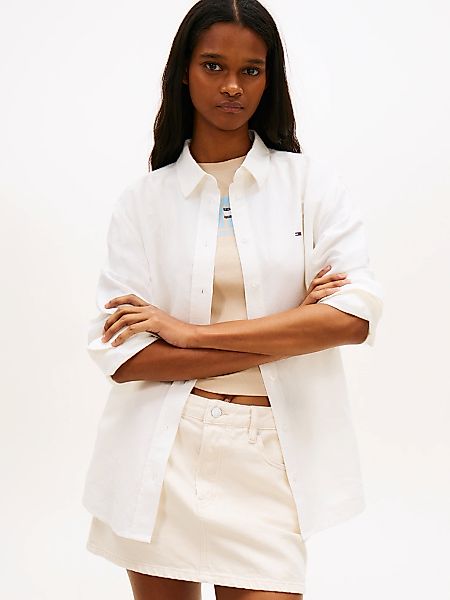 Tommy Jeans Hemdbluse "TJW RLX LINEN SHIRT" mit zeitlosem Design, Leinen-Mi günstig online kaufen