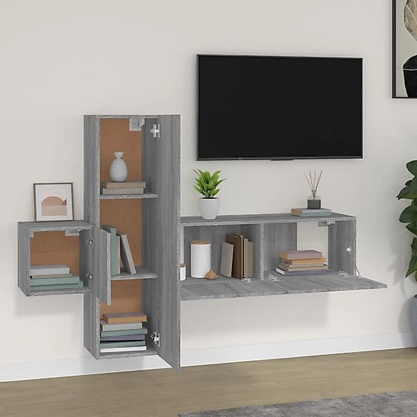 VidaXL 3-tlg. TV-Schrank-Set Grau Sonoma Holzwerkstoff  Modell 12 günstig online kaufen