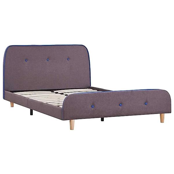 vidaXL Bettgestell Ohne Matratze Taupe Stoff 120x190 cm 281117 günstig online kaufen