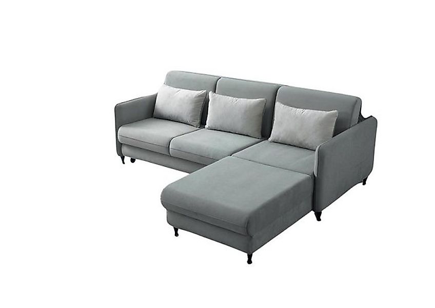 JVmoebel Ecksofa Grau Ecksofa L-Form Relax Sofa Polstermöbel Modern Wohnzim günstig online kaufen