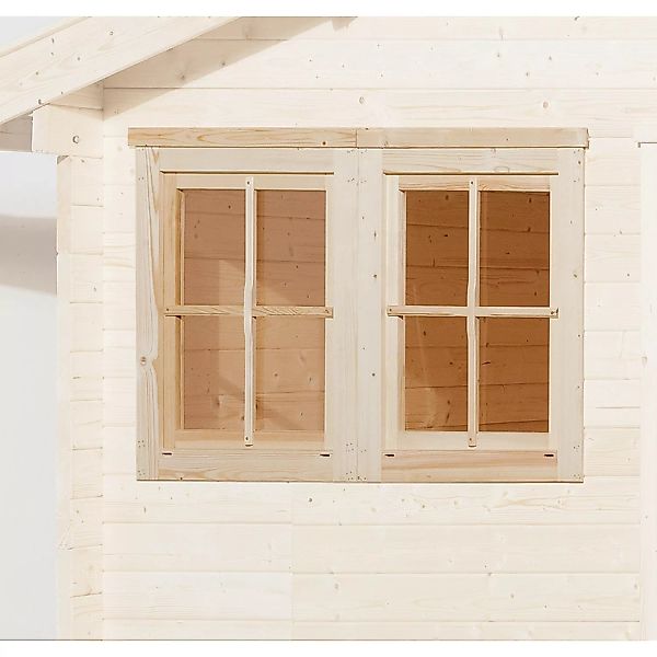 Doppelfenster 138 x 79 cm für Weka Gartenhaus mit Wandstärke 45 mm günstig online kaufen