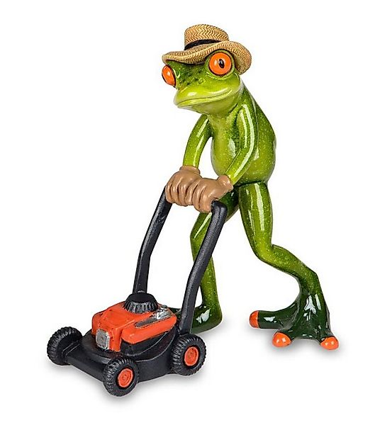 formano Dekofigur Frosch mit Rasenmäher 17 cm Froschfigur Kunststein glänze günstig online kaufen