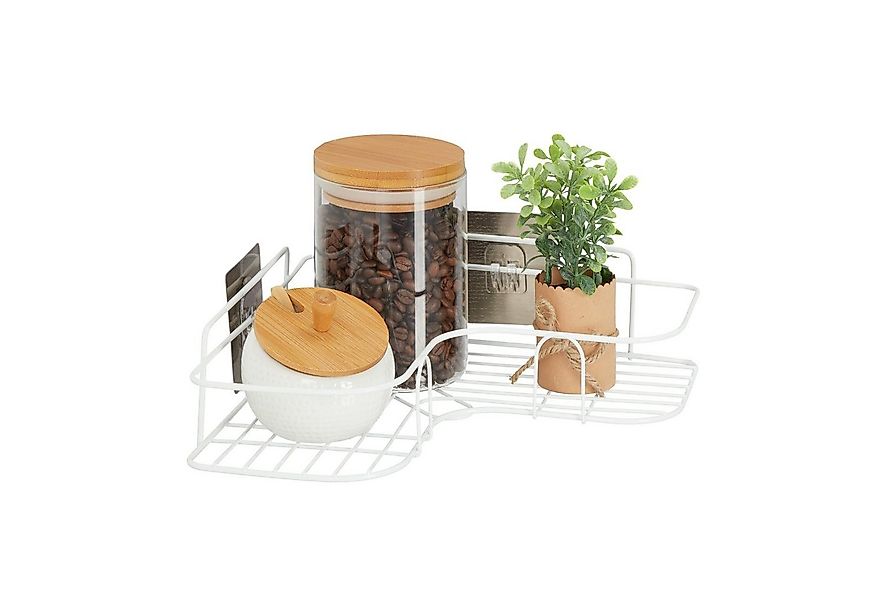 relaxdays Eckregal für die Küche, weiß günstig online kaufen