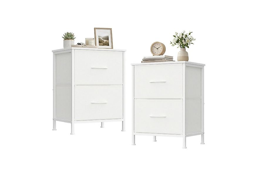 SONGMICS Nachttisch, Kommode, Schrank, 2 Stoffschubladen, Aufbewahrungsschr günstig online kaufen