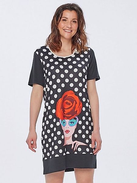 Belli Beaux Langarmshirt Sleepwear elastisch mit Punkten und Blumenlady-Auf günstig online kaufen