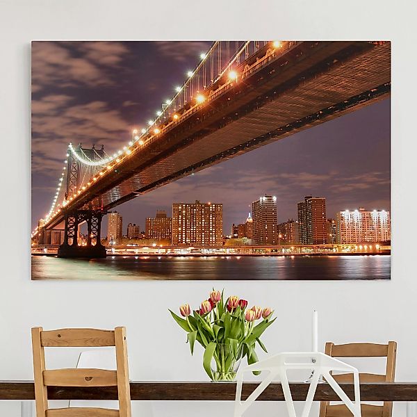 Leinwandbild New York - Querformat Manhattan Bridge günstig online kaufen