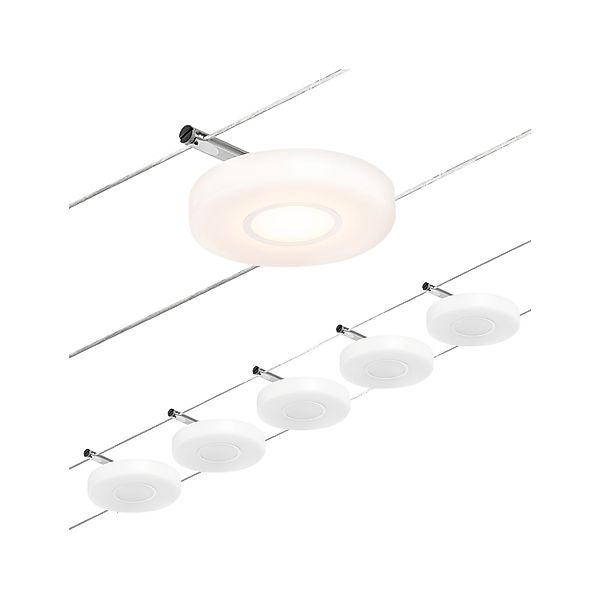 Paulmann "CorDuo LED Seilsystem DiscLED Basisset 5x200lm 5x4,5W 3000K 230/1 günstig online kaufen