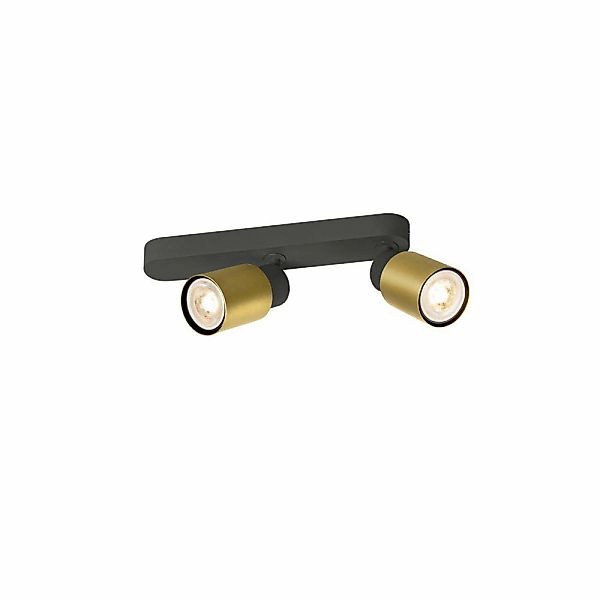 Wand- und Deckenleuchte Puri 2.0 Tube in Gold und Schwarz 6W GU10 länglich günstig online kaufen