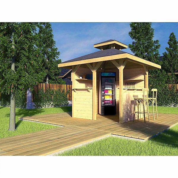 weka Pavillon ""Gartenoase", inkl. Brüstung", BxT: 294x294 cm, kesseldrucki günstig online kaufen