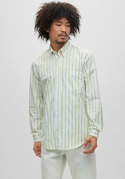 BOSS ORANGE Langarmhemd in gestreifter Optik günstig online kaufen