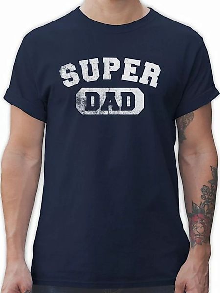 Shirtracer T-Shirt Super Dad Bester Papa Geschenk Superheld Vatertag Gesche günstig online kaufen