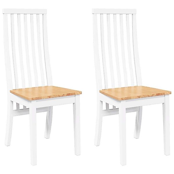 vidaXL Esszimmerstuhl Esszimmerstühle 2 Stk. Weiß günstig online kaufen